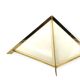 Golden brass Pyramidal table lamp, Christos, Italy 1970