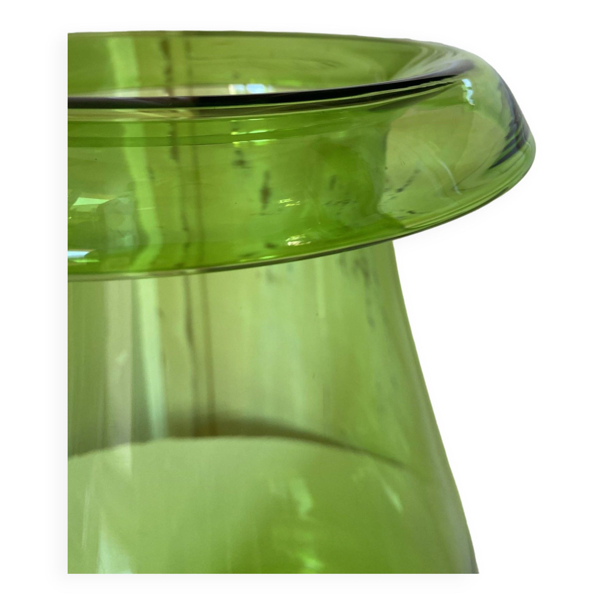 Large Ikea Green Glass Vase by Maria Vinka 1999