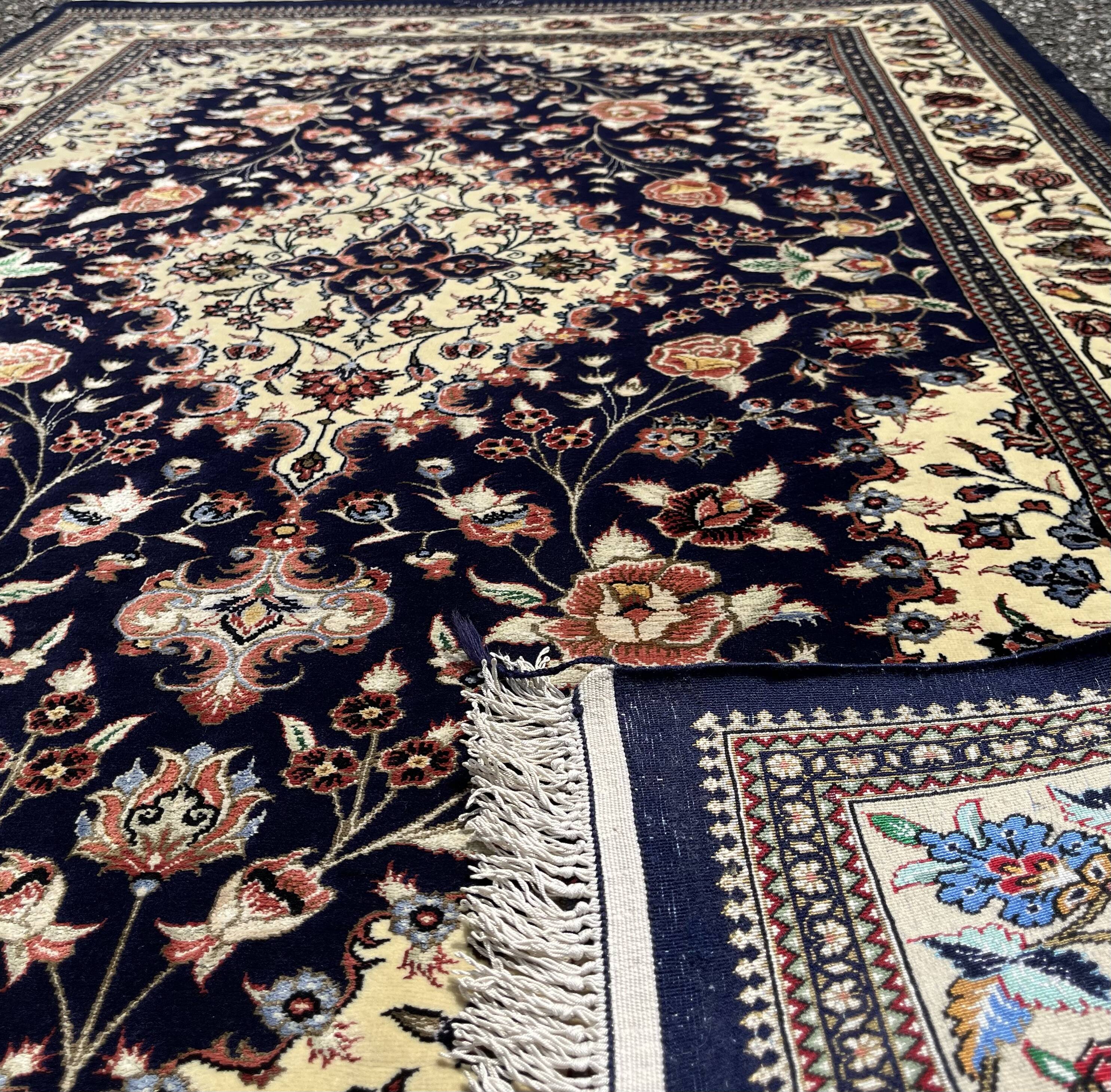 Ghoum Persian Rug "Extra Fine" wool and silk, Signed