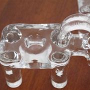 Scandinavian glass candlesticks by Bertil Valien 1960