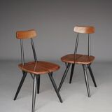 Chaises Pirkka par Ilmari Tapiovaara pour Laukaan Puu. années 1950