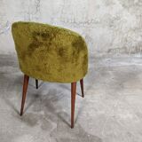 Vintage moumoute chair set