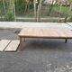 Renovated extendable farmhouse dining table in solid oak from the 19th century, 250-350.