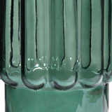 Vase en verre à larges striures vert 27cm
