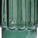 Glass vase with wide green streaks 27cm