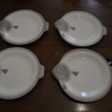 Set of 4 plates in the shape of fish