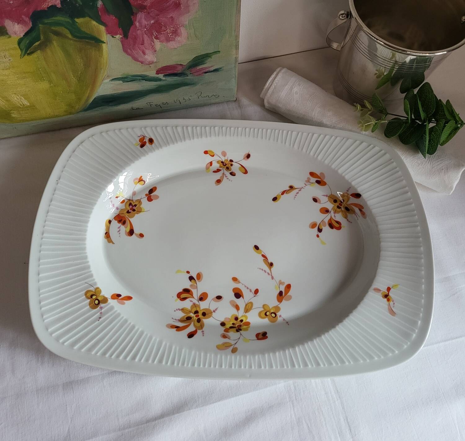 Grand Plat de Service en Porcelaine Haviland France Limoges