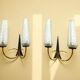 Pair of Mid Century Modern double wall sconce lights