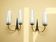 Pair of Mid Century Modern double wall sconce lights