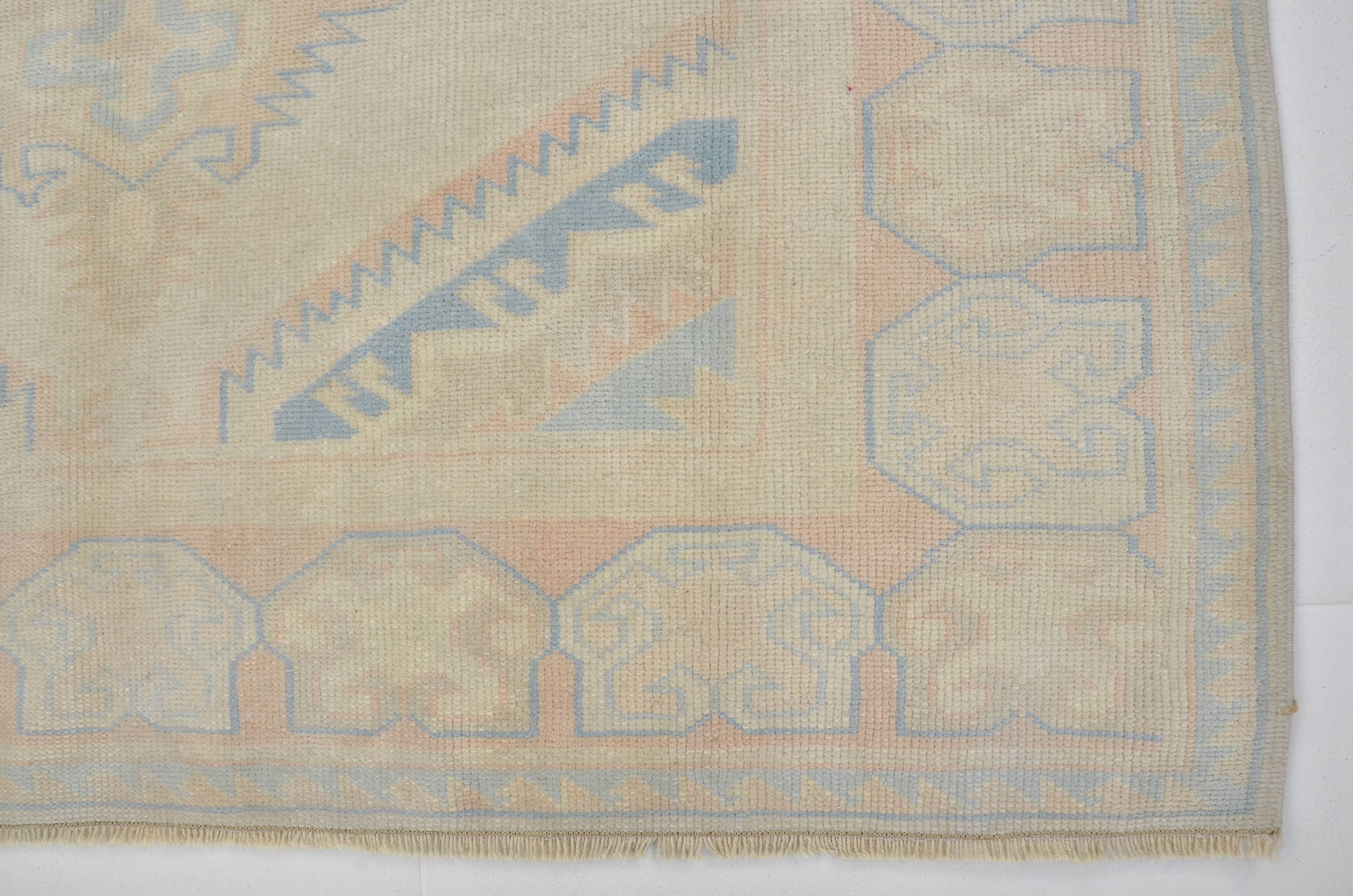 Oushak Vintage Turkish Wool Carpet sku 1150