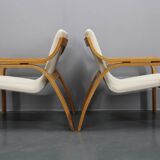 1970s Pair of Rare Restored Armchairs in the Style of Marco Zanuso, Czechoslovakia