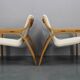 1970s Pair of Rare Restored Armchairs in the Style of Marco Zanuso, Czechoslovakia