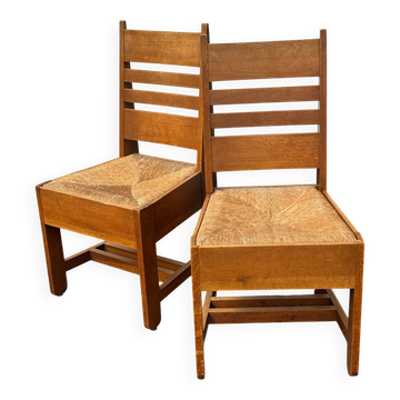 Pair of Amsterdamse School Dining Chairs