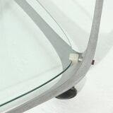 Italian Cast Aluminium Cube Bar Trolley by Lorenzo Burchiellaro 1970s