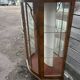 Vitrine demi-lune an acajou