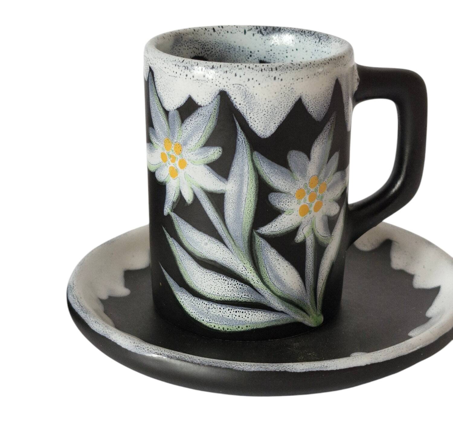 Duo of Vallauris Fourmaintraux cups
