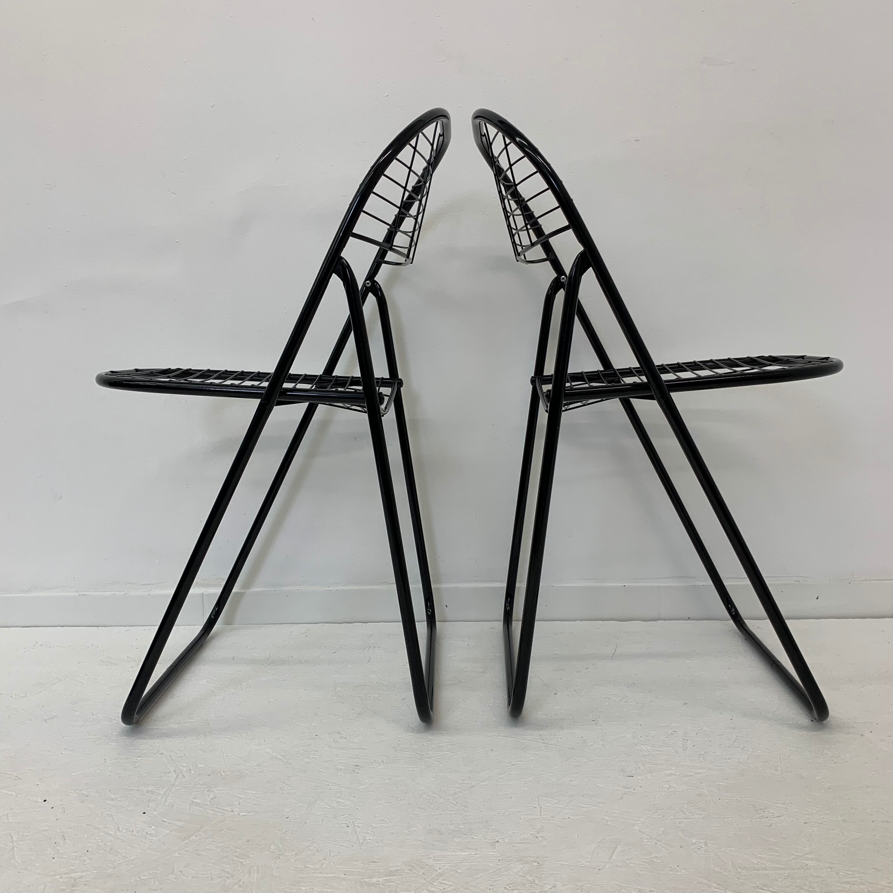 Ensemble de 2 chaises métalliques post-modernes par Niels Gammelgaard pour Ikea, années 1980
