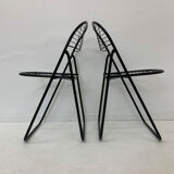 Set of 2 post modern wire chairs by Niels Gammelgaard for Ikea , 1980's