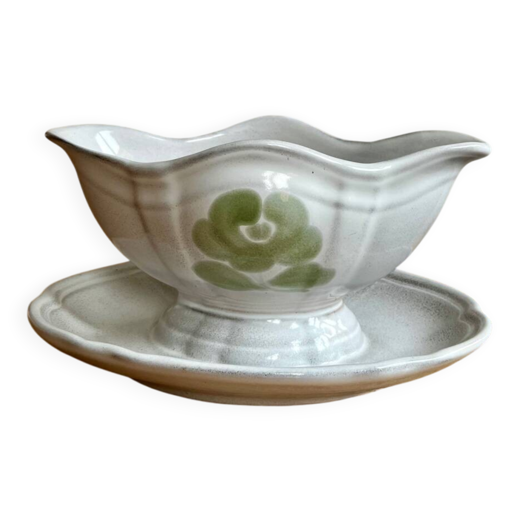 Sauceboat in earthenware, Niderviller