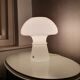Lampe de table champignon en verre vintage, design danois Odreco, années 80