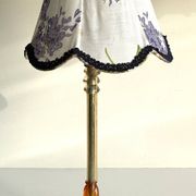 LAMPSHade Plexiglass and Lilac Fabric VINTAGE