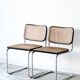 2 vintage Cesca B32 chairs stamped Gavina, M. Breuer, 1960s 1970s