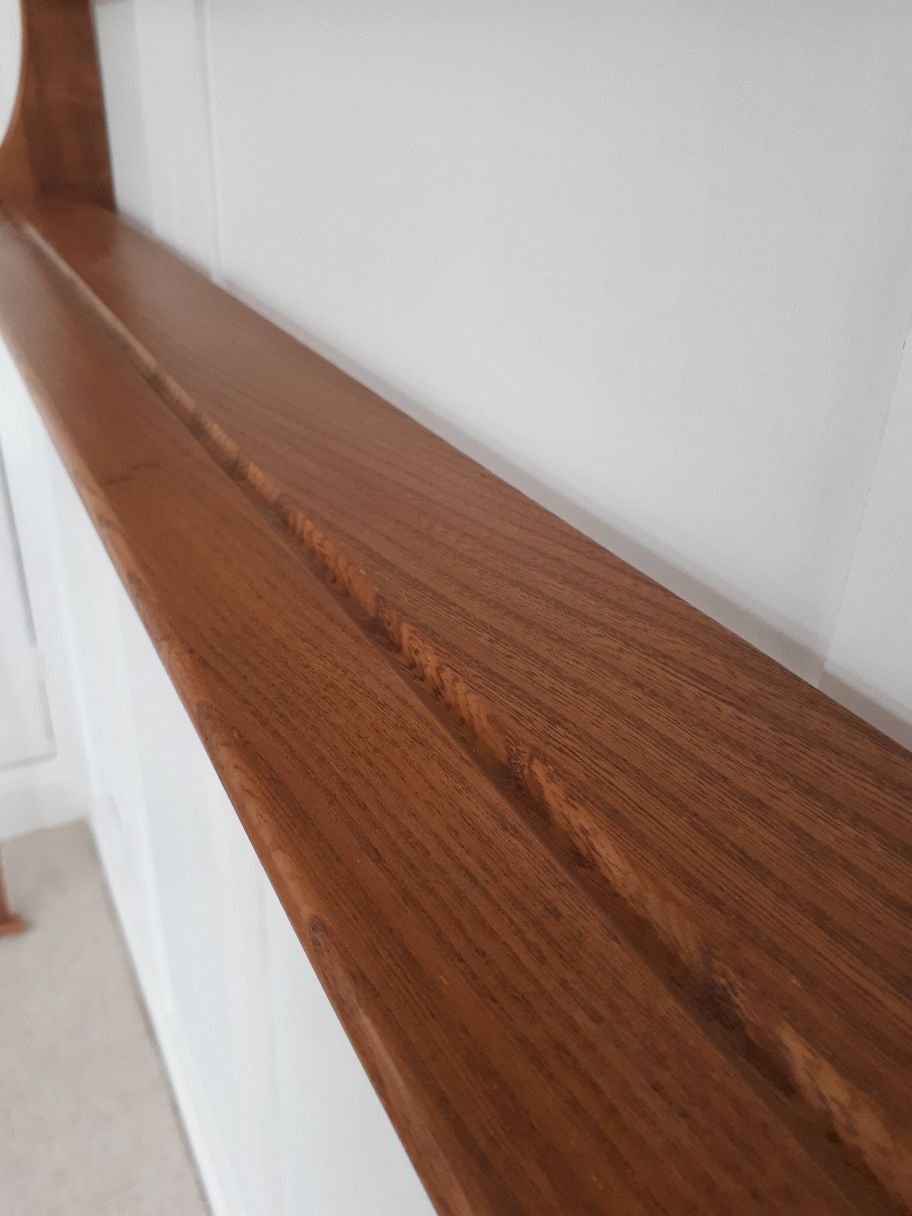 Vintage wall shelf in solid elm by Lucian Ercolani C1960 Ercol