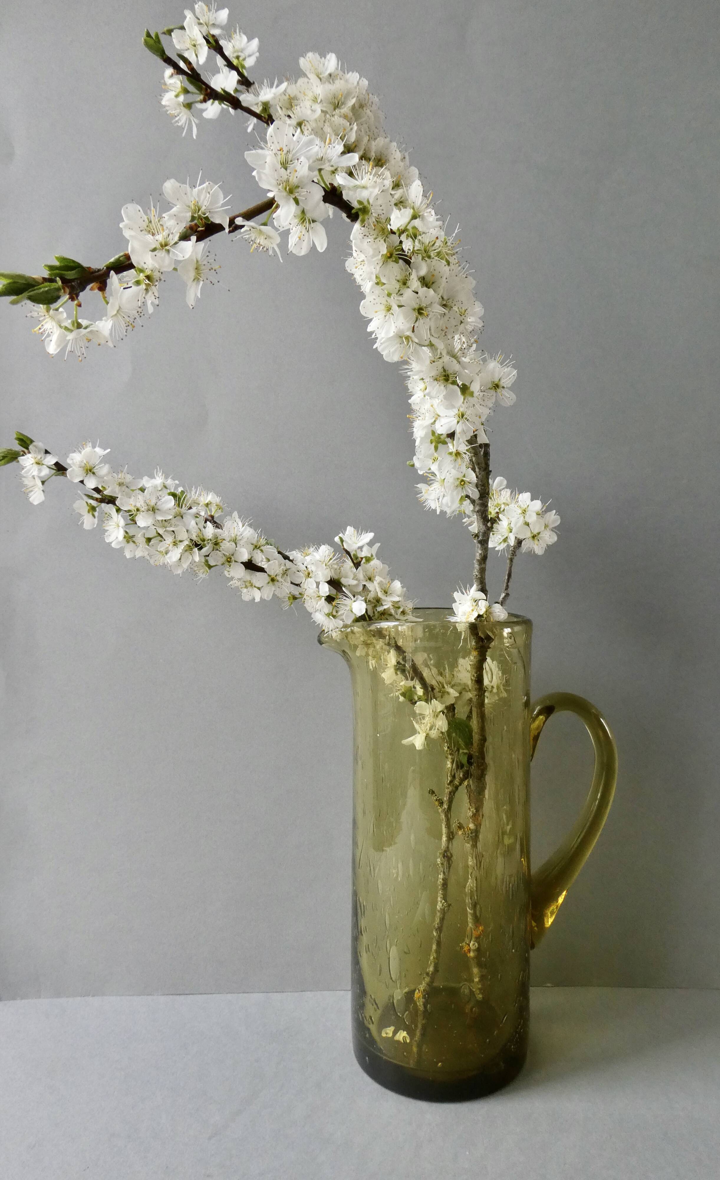 Large bubble glass pitcher from the 70s