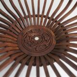 Handcrafted fruit dish 1960 solid wood unique piece