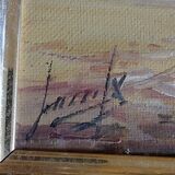 Oil on canvas signed - Seaside