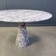 Vintage round marble dining table, 1970s