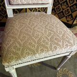 Suite of 6 Louis XVI style chairs in embossed velvet