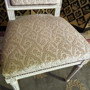 Suite of 6 Louis XVI style chairs in embossed velvet