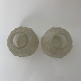 Pair of art deco balls with floral decoration of thoughts