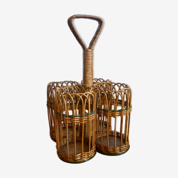 Rattan bottle holder