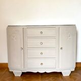 Art Deco clay chest of drawers