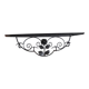 Art Deco wall-mounted coat rack/shelf in wrought iron