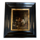 Oil on canvas, interior scene