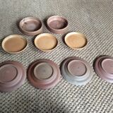 Set of 9 stoneware plates