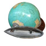 Ancien Globe Terrestre Verre  Lumineux Mappemonde Art Déco Colomb W. Jaden