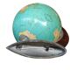 Ancien Globe Terrestre Verre  Lumineux Mappemonde Art Déco Colomb W. Jaden