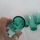 10 green Lesieur glasses – 1960s-1970s