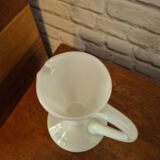 Vintage white opaline amphora vase