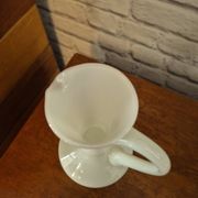 Vintage white opaline amphora vase