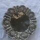 Hammered metal fruit cup vintage floral pattern
