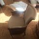 Wicker fauteil, beige