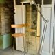 Grey metal floor lamp - industrial style