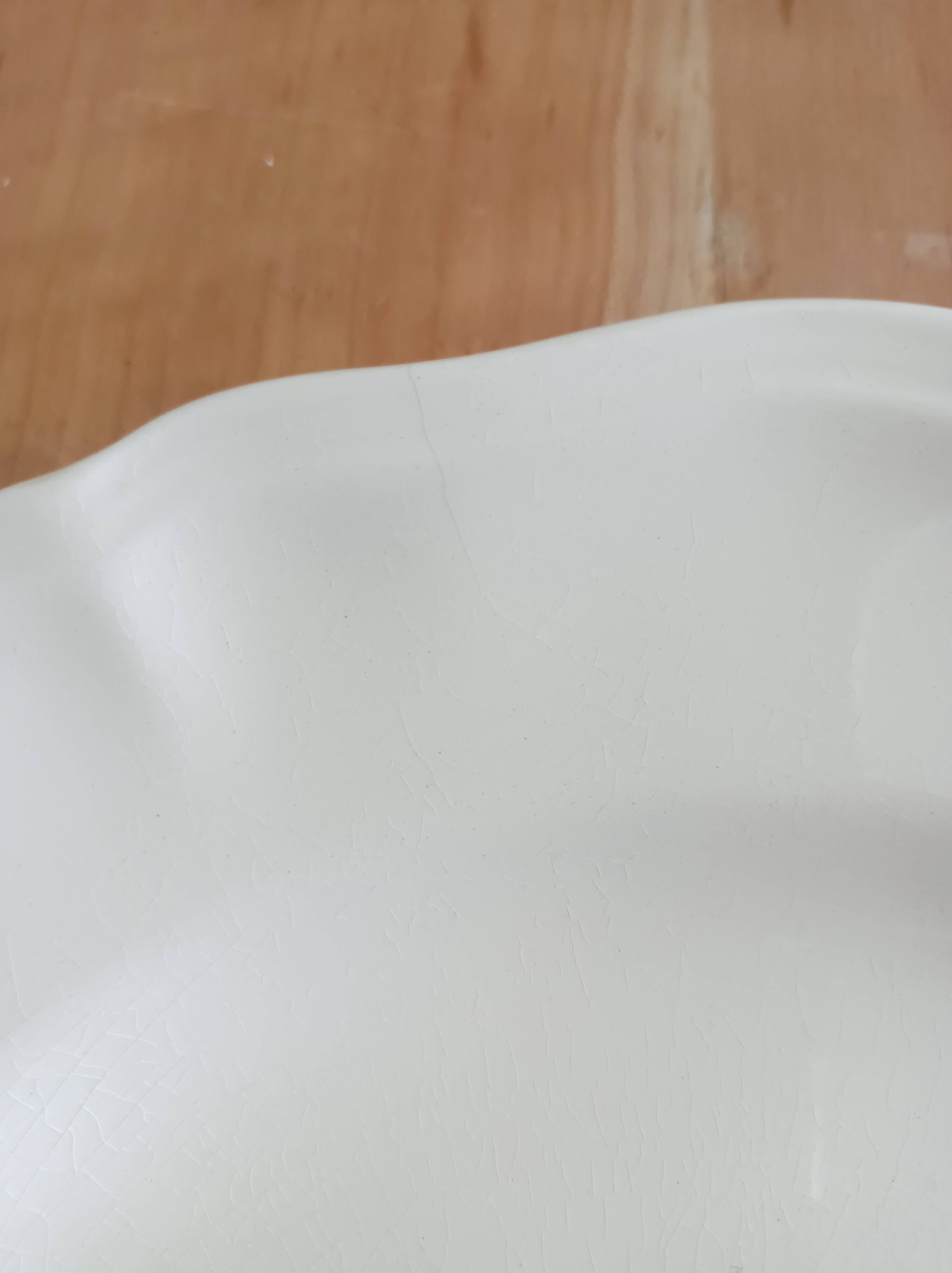 Sarreguemines ivory mounted plate