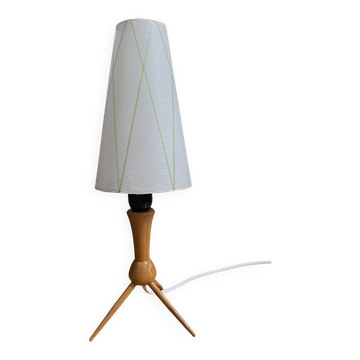 wood smalll table lamp 1960s