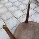 Antique Louis XVI style hot water bottle table with marble top